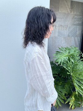 メゾン アヴァロ(Maison Avallo) ハードめパーマのウェーブミディアム