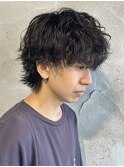 波巻きパーマメンズパーマメンズウルフパーマ群馬高崎メンズ眉毛