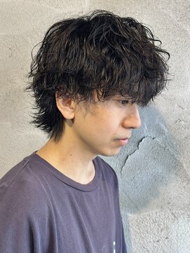 ニアウ 高崎店(Niau) 波巻きパーマメンズパーマメンズウルフパーマ群馬高崎メンズ眉毛