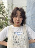 パーマ風ゆるふわボブ♪