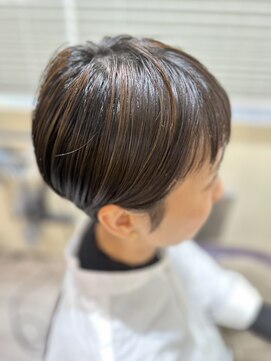 ヒラソル(girasol) フィッシュボーン/刈り上げショート/マロンベージュ