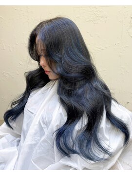 ヘアサロン エフ 渋谷(F) ブルーハイライトカラー