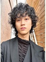 ナループロアオハナ(Nalu pu loa ohana) ウルフパーマショートウルフパーマメンズウルフパーマウルフヘア