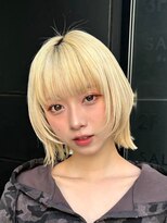 ノイ(noi) 顔周りレイヤーカットくびれヘアミルクティーベージュカラー