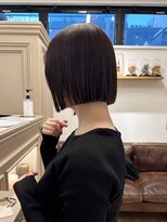 乾かすだけでキマる髪/ケアカラーナチュラルブラウンボブ