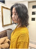 乾かすだけでキマる髪ウェーブミディアムパーマ