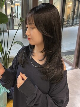 シティ(CITY) ワンカールレイヤー グレージュ 韓国ヘア