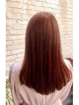 ピンクベージュ(インナーカラー彩度ピンク) ヘアア-トチュ-ル