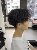 爽やか無造作ツイストスパイラル センターパート
