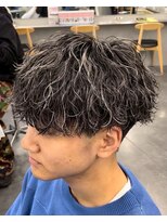 フィフス 渋谷(fifth) 渋谷大人波巻きスパイラルパーマメンズカットマッシュハイライト