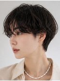 無造作パーマ風ショート×束感ショート｜黒髪・小顔カット