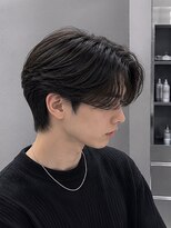 《メンズ/曲がる縮毛矯正/メンズパーマ》nui MEN 茨木店&nbsp;ミルクティーブロンド/ダークブルー/デジタルパーマ/茨木
