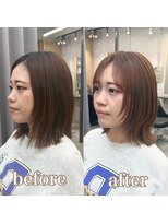 ヘアサロン ドットプラス 町田店(dot. plus) 【渡辺みづき】ワンホンレイヤー/ミルクティーブロンド/町田