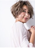 オリーブアッシュxウルフパーマひし形ショートv上尾10代20代30代