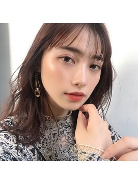 エールバイボヌール(Ere by Bonheur) 大人可愛い外ハネエアリーミディ/チェリーレッド