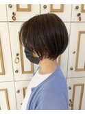 暗髪丸みショート☆