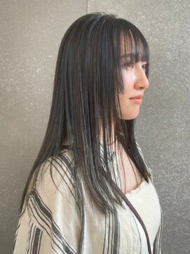 ロンド 表参道店(Lond) ハイライト　ブルーカラー　ストレートロング