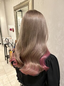 ヘアスタジオ アルス 御池店(hair Studio A.R.S) インナーピンクミルクティー