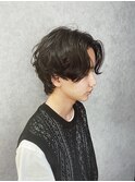 Kazu × 大人ヘア センターパート ウルフ ニュアンスパーマ