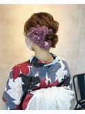 短くても浴衣アップヘア