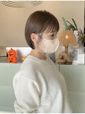 ミニボブ×マロンベージュ#マロンベージュ#くすみベージュ