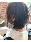 ミルクティーベージュのルーズヘア