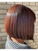 前下がりボブ/白髪ぼかし/髪質改善/酸性ストレート/30代/40代/50