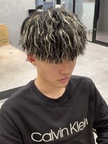 アンディ 御堂筋なんば店(ANDY)&nbsp;メッシュハイライトスパイラルパーマ ツイストパーマ
