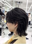 ニュアンスパーマ/韓国マッシュ/ダークアッシュ/ベリーショート