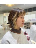 【U Hair】似合わせカット/外はねボブ/インナーカラー
