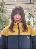 顔まわりレイヤー×セピアグレージュ  シアーカラー