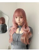 ロングウルフ×ペールピンク