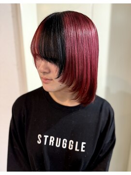 ヘアースタジオゼン アドバンス(hair studio Zen advance) レッド×ブラック