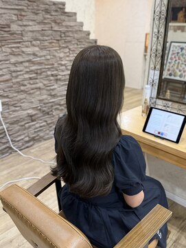 ヘア カンパニー トワ 千葉店(TOWA) 千葉/千葉駅/ダブルカラー/オリーブグレー/黒髪/ヘッドスパ