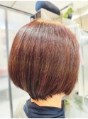 30代40代50代60代白髪ぼかしビンクベージュふんわりボブショート