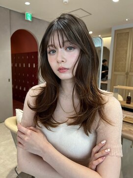 ジーナ 月島(Zina) 髪質改善＊ラテグレージュ前髪レイヤー＊美髪【Zina月島】