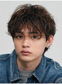 大分シャドウパーマメンズカットラウンドマッシュツーブロック