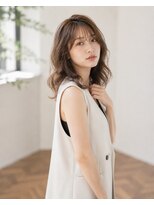 バグズ ヘアデザイン 桔梗が丘店(Baguz HAIR DESIGN) くびれミディレイヤー韓国風透明感ベージュ艶髪