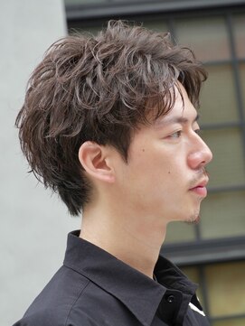 フィフス 大分(fifth) 大分ルーズパーマメンズカットルーズショートツーブロックゆるめ