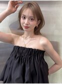 《SOYON》オリーブベージュのレイヤーボブ