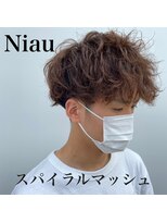ニアウ 太田店(Niau)&nbsp;波巻きスパイラルパーマツイストスパイラルパーマメンズマッシュ