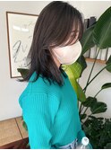 ダークグレージュセミロング