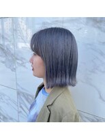 ジエクト ヴィシア(The Ect VIXIA)&nbsp;外ハネ×2030代ボブ×切りっぱなし×グレージュ×インナーカラー