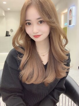 ロンド マーレ 天神大名店(Lond mare) デザインカラー/レイヤーカット/ウェットヘア/オリーブベージュ