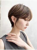 大人可愛い20代30代40代50代小顔ショートボブ丸みショートくびれ