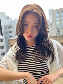 ロンド ストラーダ 心斎橋(Lond strada) 韓国前髪顔周りロング×デザインカラー[心斎橋/髪質改善]