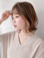 リヤン 表参道(lyann) エアリーロング美髪ピンクブラウン切りっぱなしボブ