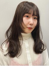 カノエ 下関垢田店(canoe) 大人ガーリー ブリーチなしアッシュグレージュ 顔周りレイヤー