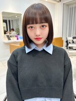 レイリー 原宿 表参道(Rayreee)&nbsp;オン眉ワイドバング/切りっぱなしボブ/ぷつっとボブ