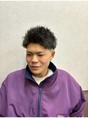 メンズスパイキーショートアップバング